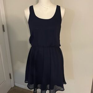 Xhilaration Navy Blue Sleeveless Strappy Back Dress SP